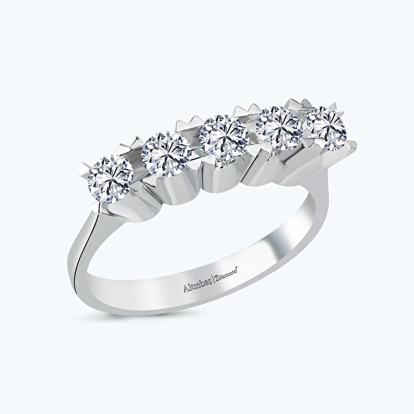 0.70 Karat Pırlanta Beştaş Yüzük