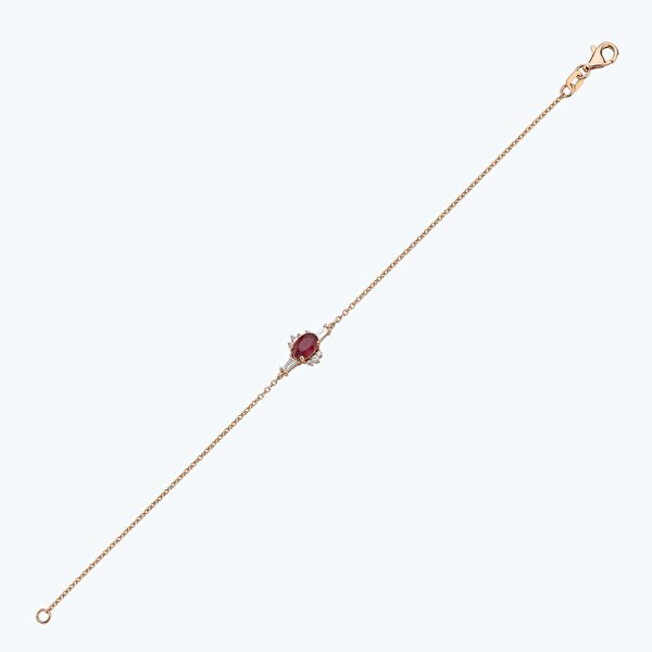 0.61 Karat Pırlanta Yakut Baget Bileklik