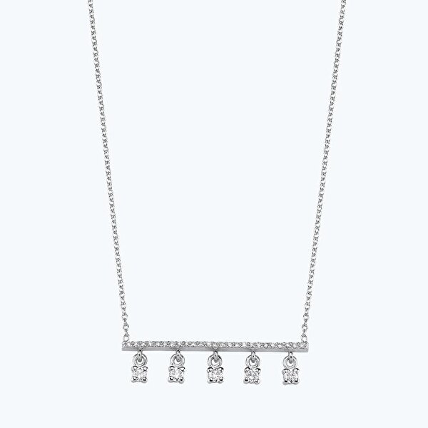 0.35 Karat Pırlanta Baget Kolye