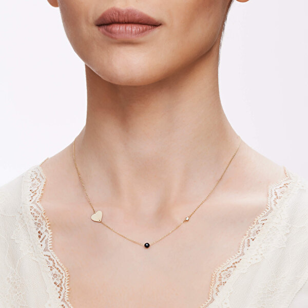 0.02 Karat Pırlanta Kalp Kolye