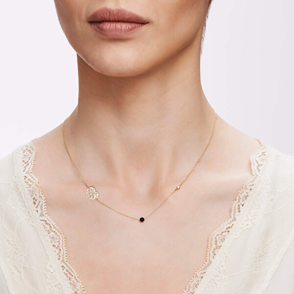 0.02 Karat Pırlanta Kalp Kolye