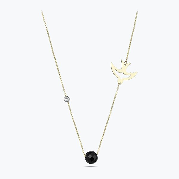 0.02 Karat Pırlanta Kırlangıç Kolye