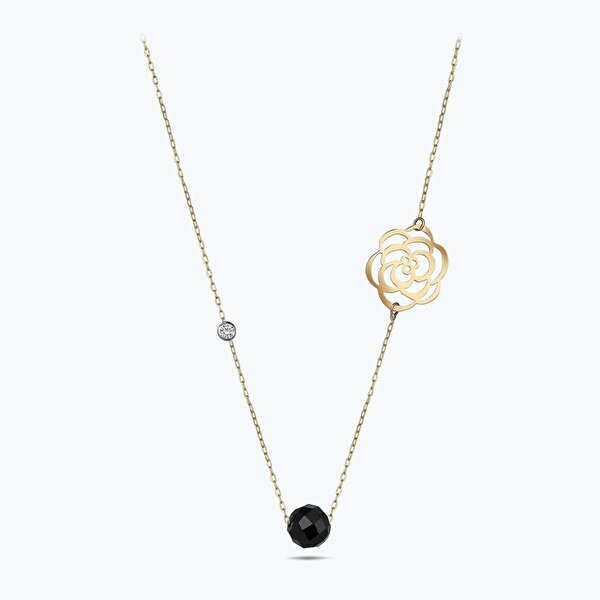 0.02 Karat Pırlanta Gül Kolye