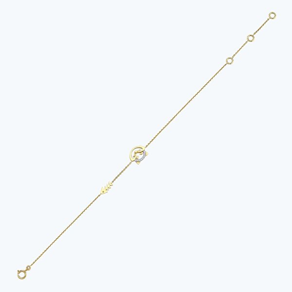 0.02 Karat Pırlanta Kedi Bileklik