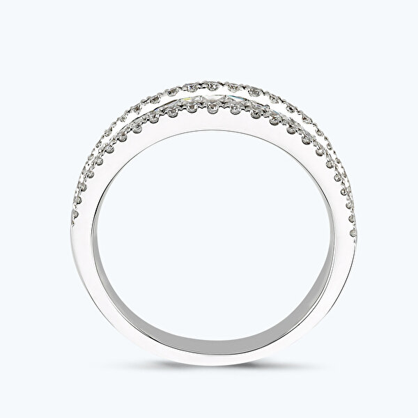 0.86 Karat Pırlanta Yarımtur Yüzük