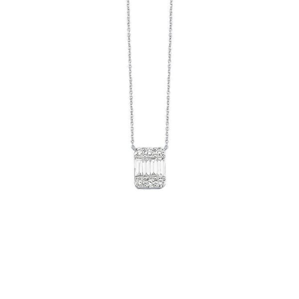 0.62 Karat Pırlanta Baget Kolye