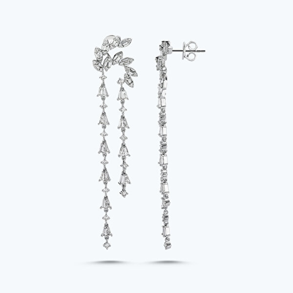 2.00 Karat Pırlanta Baget Küpe