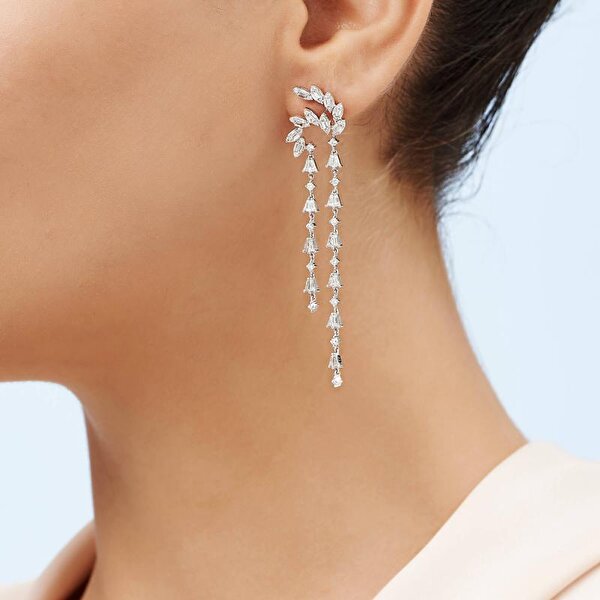 2.00 Karat Pırlanta Baget Küpe