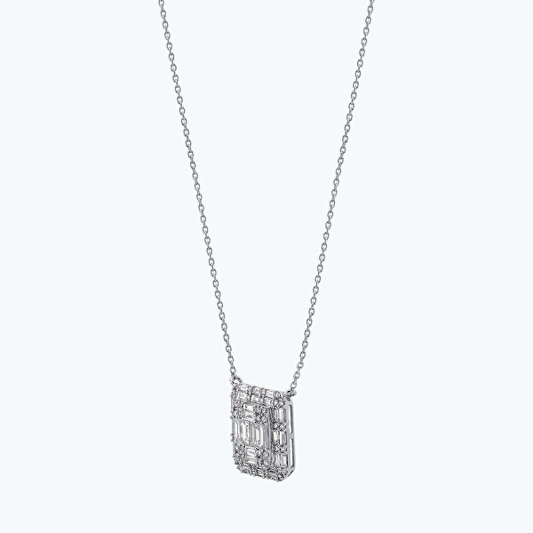 1.42 Karat Pırlanta Baget Kolye