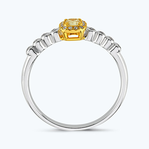 0.24 Karat Pırlanta Cushion Kesim Yüzük