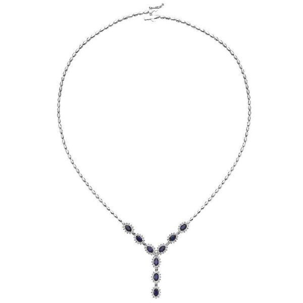 Pırlanta Safir Oval Gerdanlık