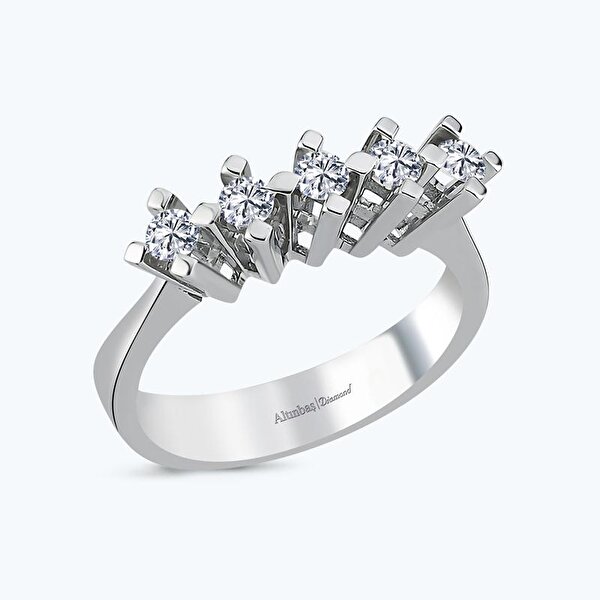 0.40 Karat Pırlanta Beştaş Yüzük