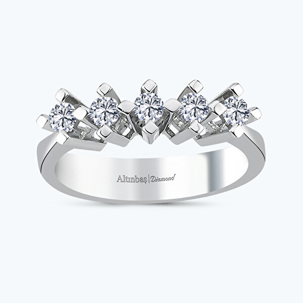 0.40 Karat Pırlanta Beştaş Yüzük