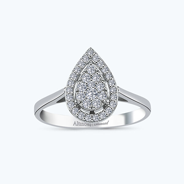 0.24 Karat Pırlanta Damla Bouquet Yüzük