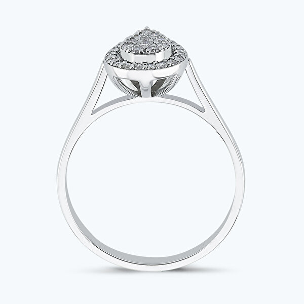 0.24 Karat Pırlanta Damla Bouquet Yüzük