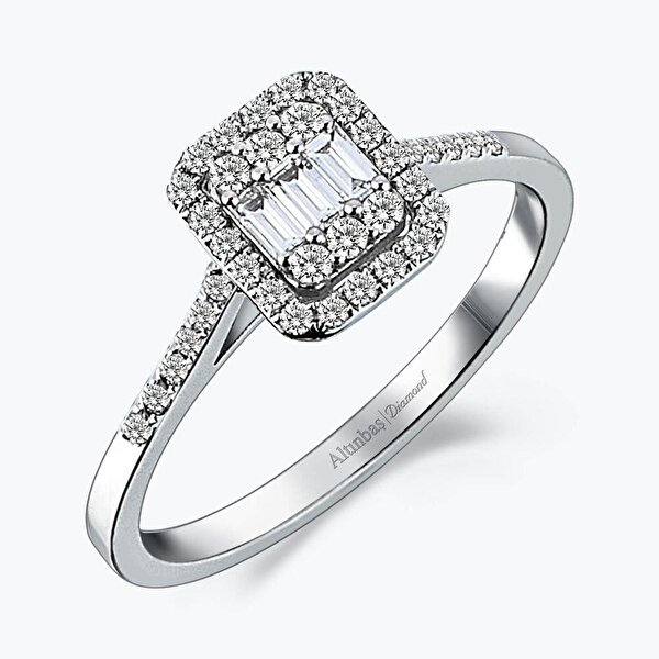 0.30 Karat Pırlanta Baget Yüzük