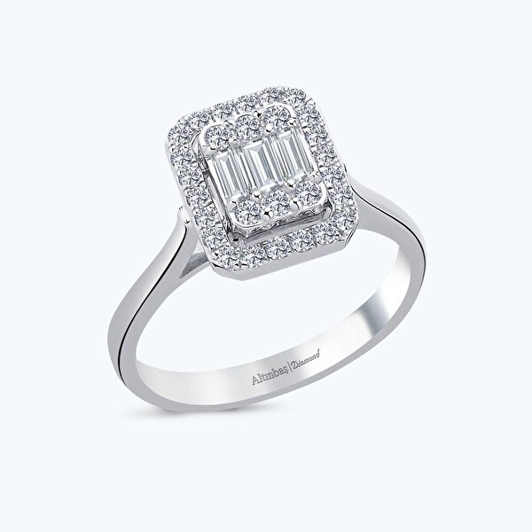 0.43 Karat Pırlanta Baget Yüzük