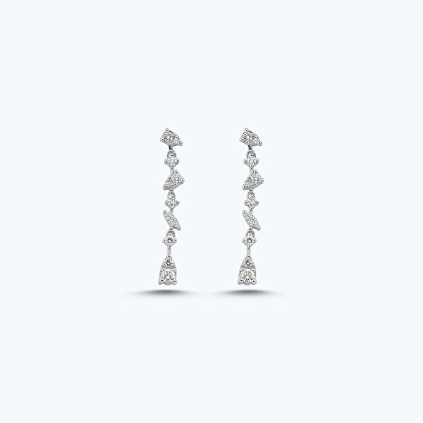 0.35 Karat Pırlanta Sallantılı Küpe