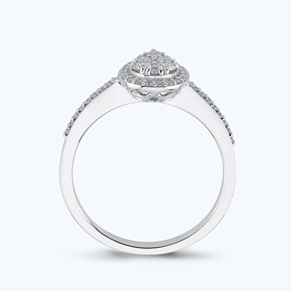 0.41 Karat Pırlanta Damla Yüzük