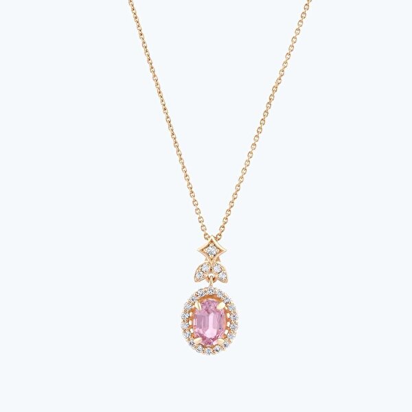 Pırlanta Vintage Oval Kolye