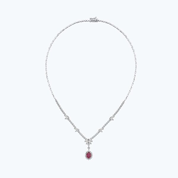 2.35 Karat Pırlanta Yakut Oval Gerdanlık