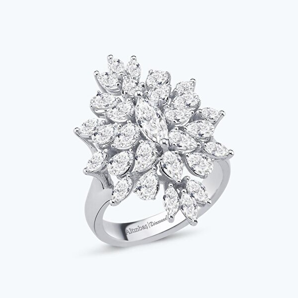 2.24 Karat Pırlanta Damla Taşlı Yüzük