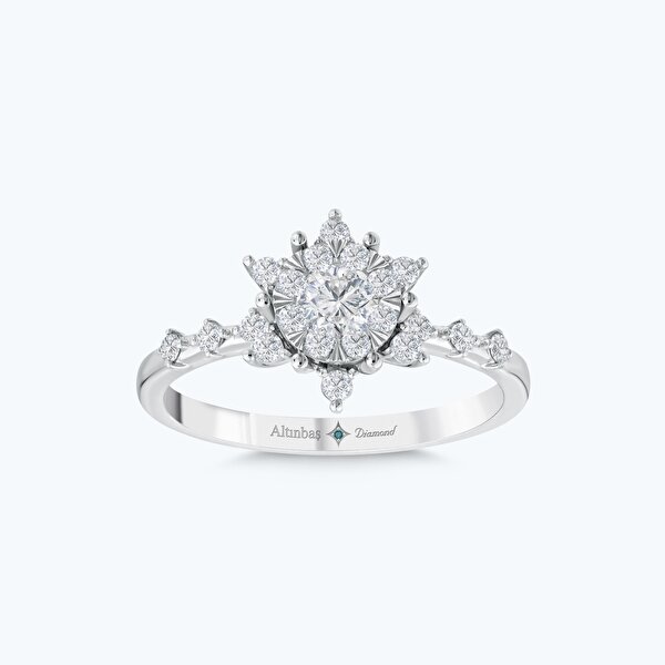 0.50 Karat Pırlanta Lotus Çiçeği Yüzük