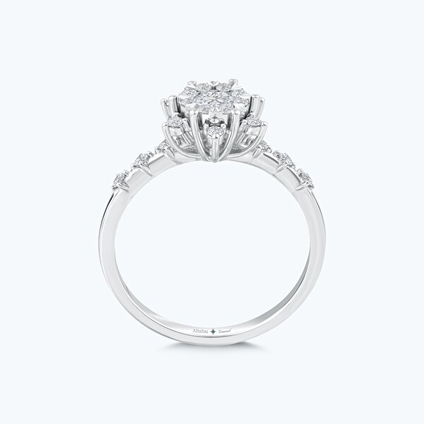 0.50 Karat Pırlanta Lotus Çiçeği Yüzük