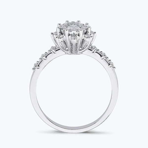 0.20 Karat Pırlanta Lotus Çiçeği Yüzük