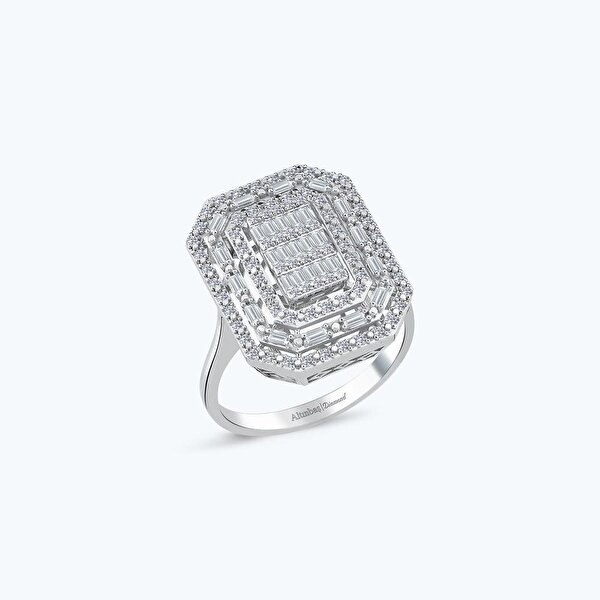 0.63 Karat Pırlanta Baget Yüzük