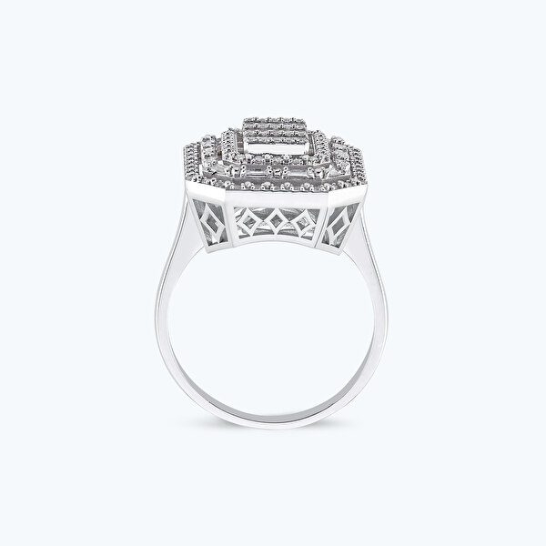 0.63 Karat Pırlanta Baget Yüzük