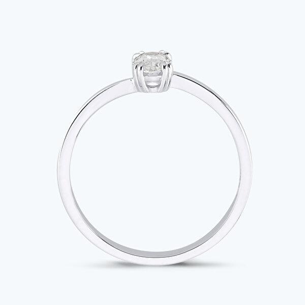 0.30 Karat Pırlanta Oval Tektaş Yüzük