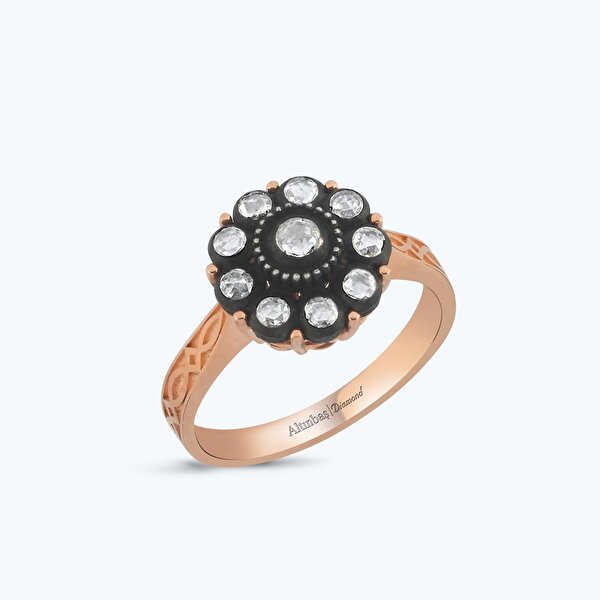 0.20 Karat Elmas Çiçek Yüzük