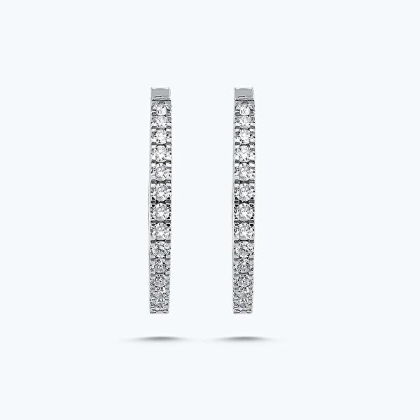 0.16 Karat Pırlanta Halka Küpe