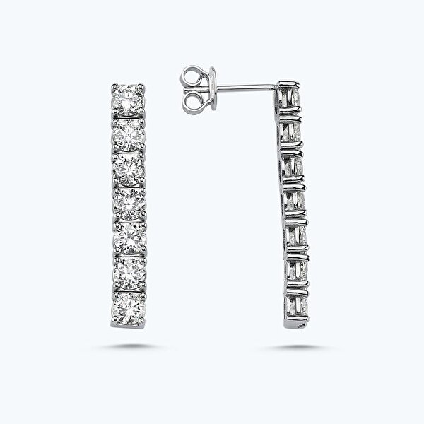 0.36 Karat Pırlanta Su Yolu Küpe