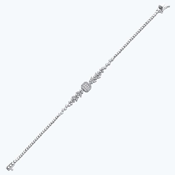 0.90 Karat Pırlanta Baget Bileklik