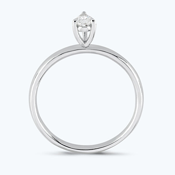 0.40 Karat Pırlanta Damla Tektaş Yüzük