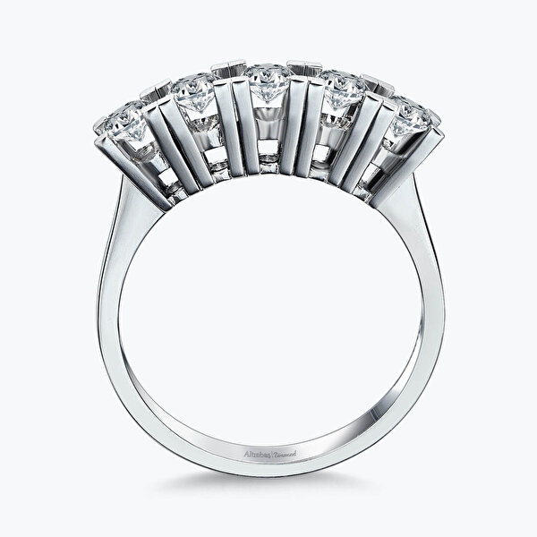 0.72 Karat Pırlanta Beştaş Yüzük