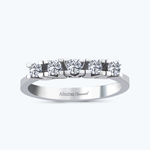 0.49 Karat Pırlanta Beştaş Yüzük