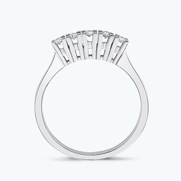 0.15 Karat Pırlanta Beştaş Yüzük