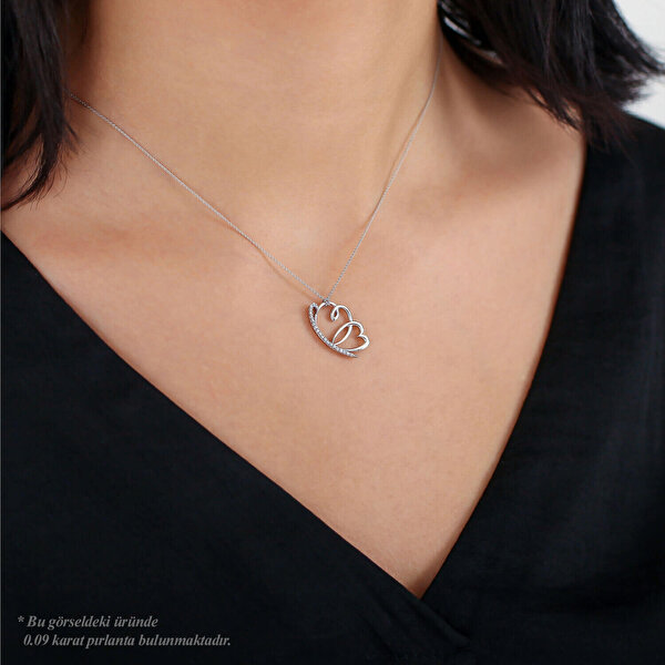 0.09 Karat Pırlanta Mariposa Kolye