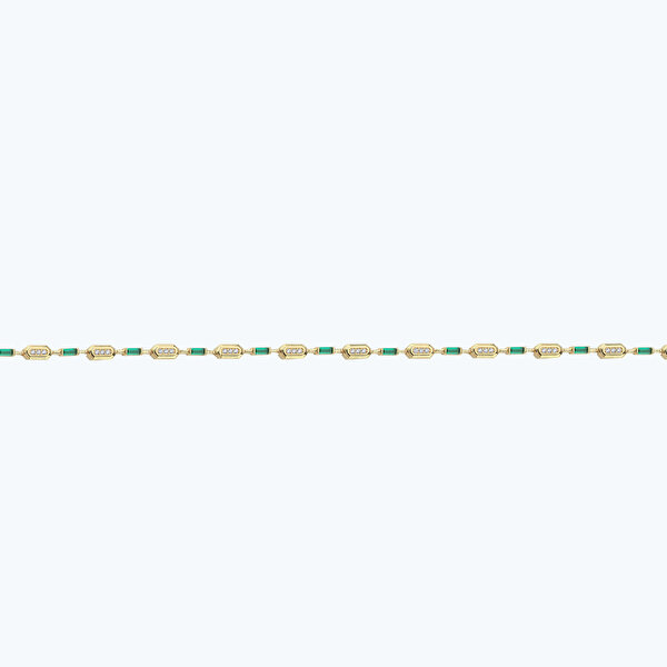 Yeşil Taşlı Altın Bileklik