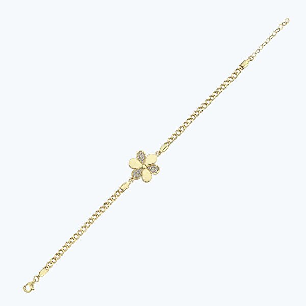 Altın Çiçek Zincir Bileklik
