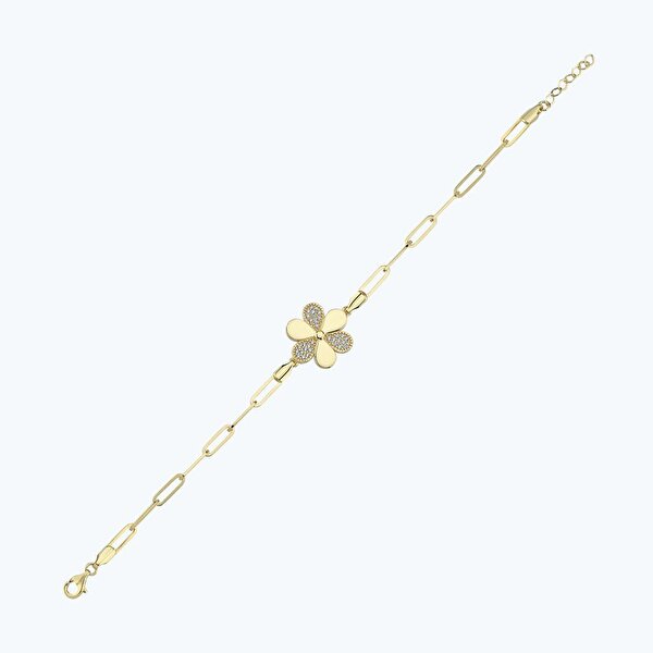 Altın Çiçek Zincir Bileklik