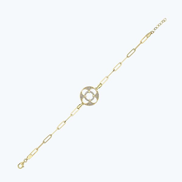 Altın Çiçek Zincir Bileklik
