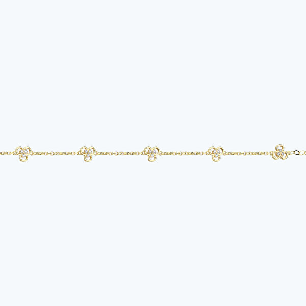 Altın Taşlı Çiçek Bileklik