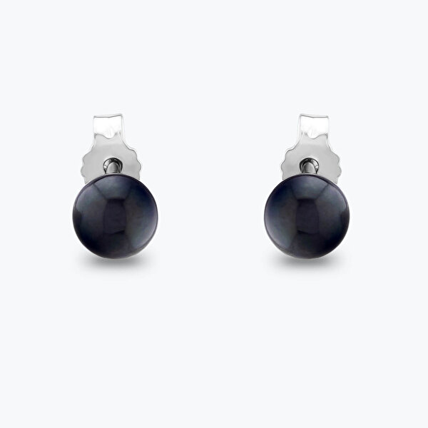 Altın Siyah İnci Küpe