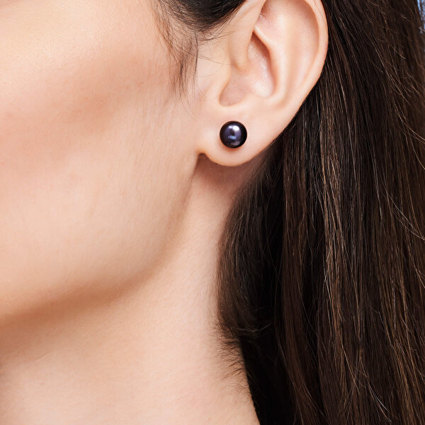 Altın Yassı İnci Küpe