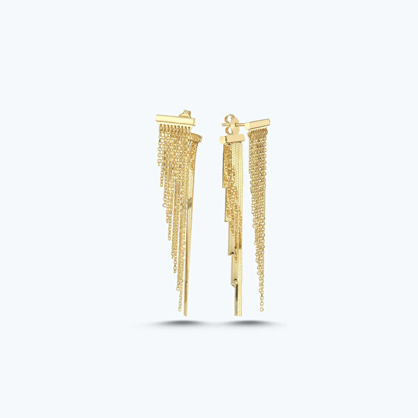 Altın Sallantılı Küpe