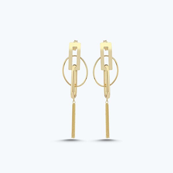 Altın Sallantılı Halka Küpe